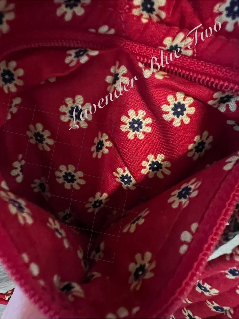 Vintage VERA BRADLEY Americana 2003 Mimi Flap Backpack USA Red Blue Paisley Y2K